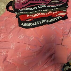 Assholes Live Forever Pink Sports Bra